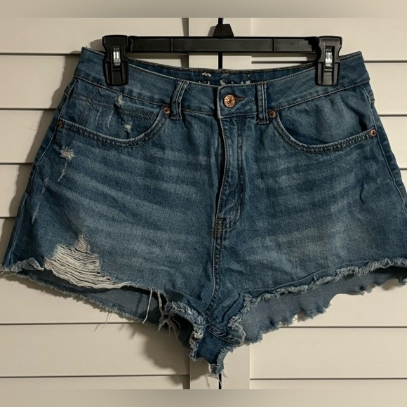 Rewash Pants - Rewash Brand Denim Shorts High Rise Distressed Button Fly Shorts,‎ 11/30 ALTERED